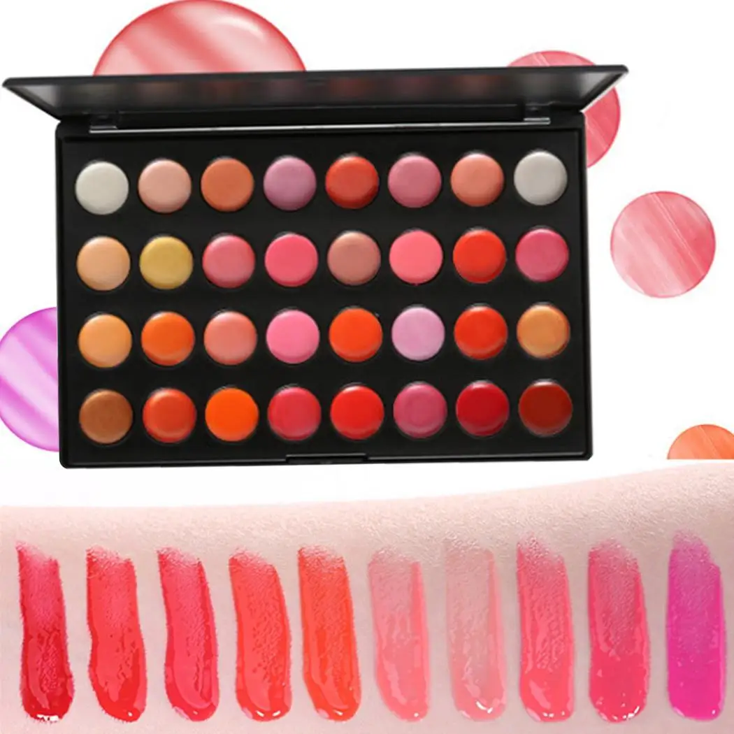 

Professional 32 Colors Moisturizing Lip Gloss Palette Watercolor Lipstick Set China 32g Multicolor