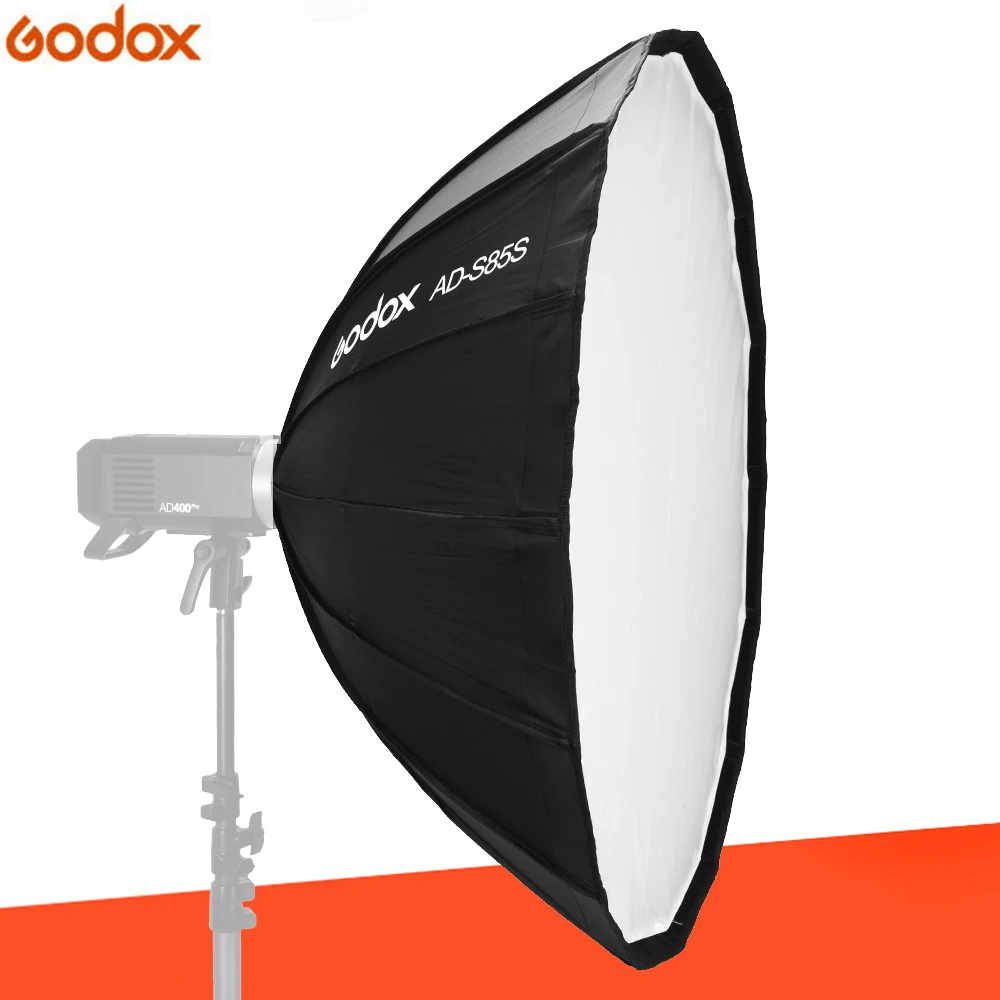 

Godox 85cm AD-S85S built-in silver Deep Parabolic softbox with honeycomb grid Godox Mount softbox for AD400PRO flash