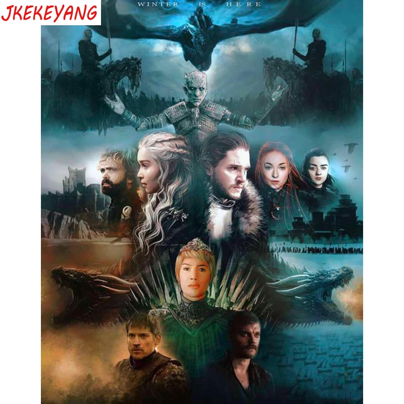 

5D DIY square/round Diamond Painting game of throne Cross Stitch Diamond Embroidery Pattern Rhinestone Home Decor J1453