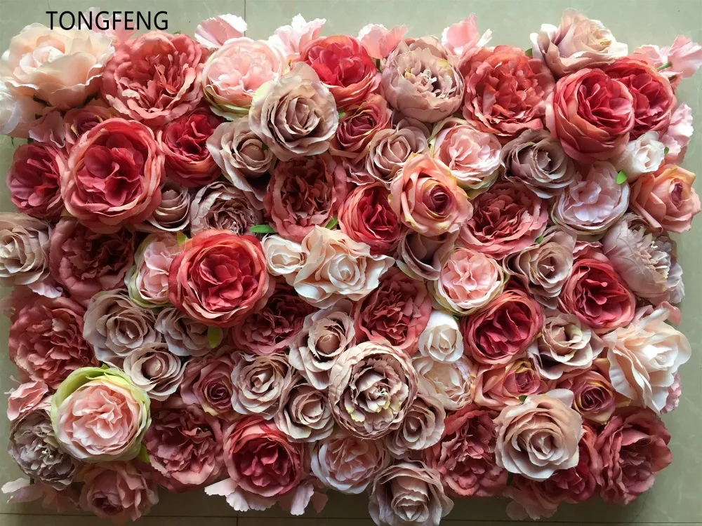 TONGFENG 24 шт./лот MIXCOLOR свадебный 3D цветок настенный бегунок Свадебная искусственная