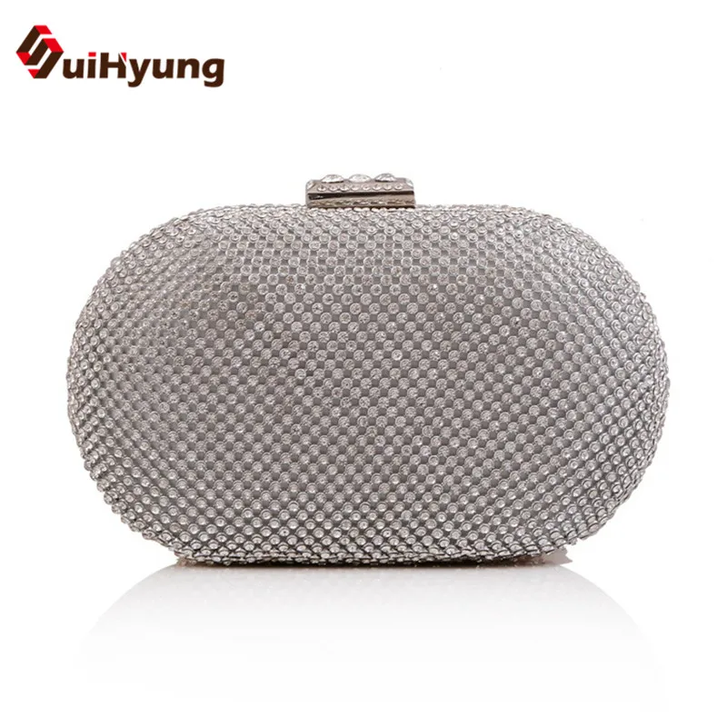 2016 New Diamond Women Clutch Bag Party Evening Bag Full Diamond Wedding Small Clutch Purse Ladies
