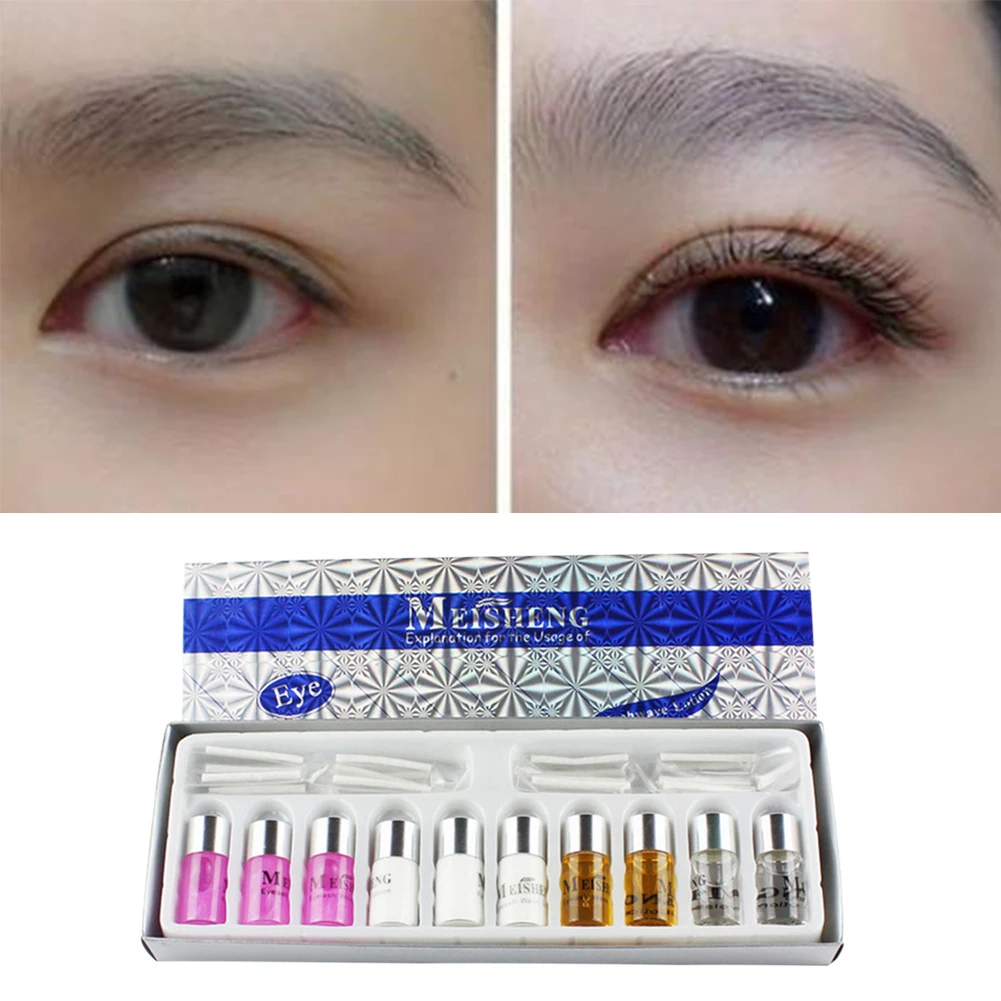 Eyelash Perm Lotion Kit for Eyelashes Perming Curling Growth Treatment Liquid Eye Lashes Extension Curler Wave Set Beauty Makeup