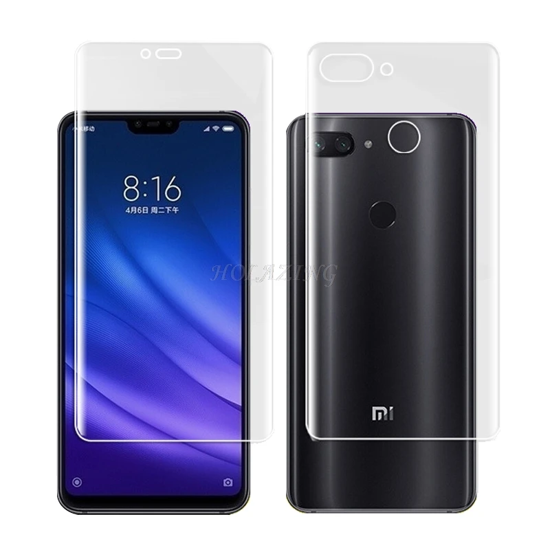 

New No Required Water Hydrogel Film 4D Full Coverage Screen Protector for Xiaomi Mi 8 Lite 6.26" AUTO Fixed Skin Layer