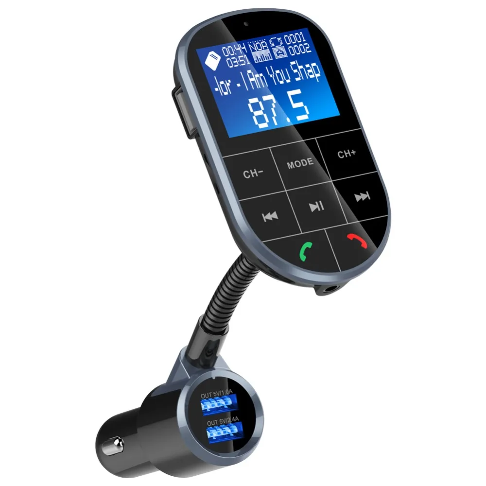 Nulaxy BC37 FM передатчик модулятор беспроводной Bluetooth громкой связи большой ЖК