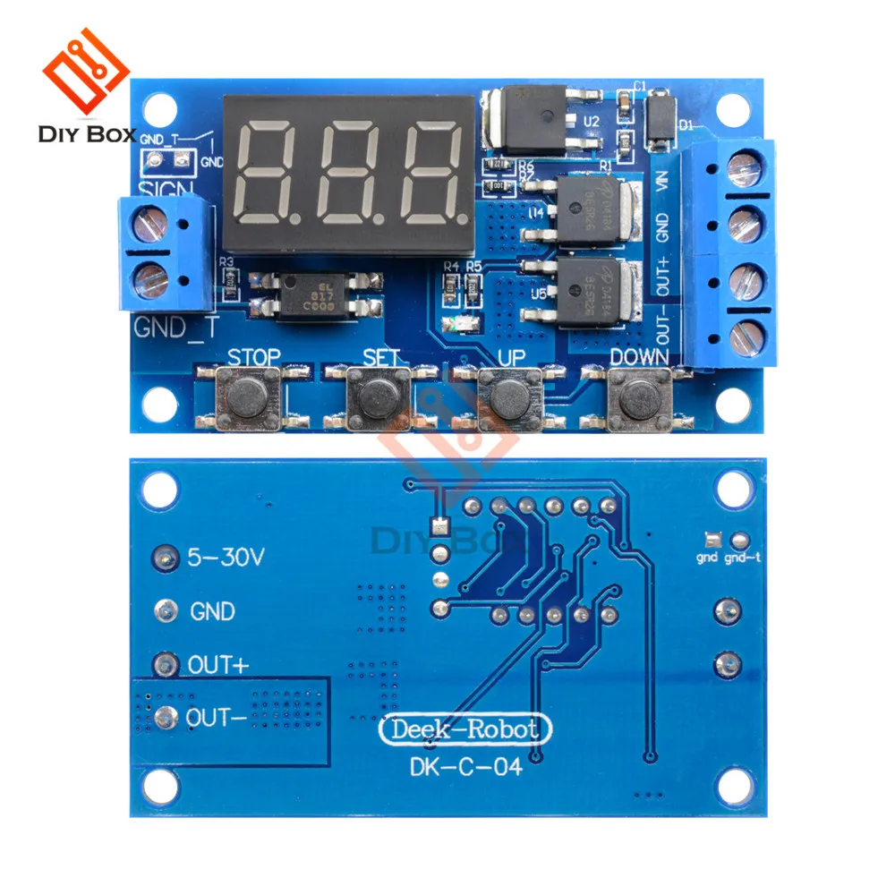 DC 12V 24V Время задержки, релейный коммутационный модуль, триггер цикл монтажная плата двойной МОП-трубка Управление таймер реле постоянного тока мотор светодиодный светильник Micro