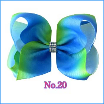 

50 BLESSING Good Girl Boutique 4.5" Rainbow ABC Hair Bows Clip Accessories
