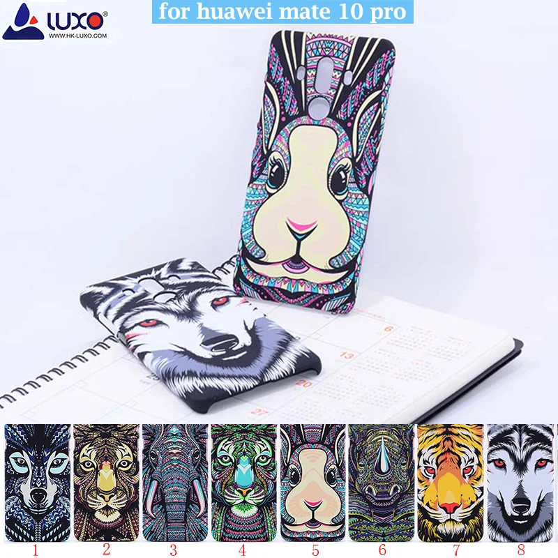 

LUXO Original Forest king animal head faces hard pc printing phone cover case for Huawei Mate 10 Pro