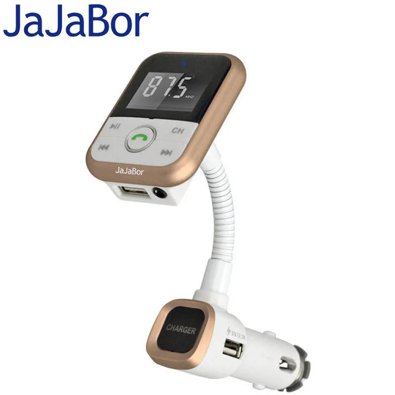 

JaJaBor Bluetooth Car Kit MP3 Player Handsfree Wireless FM Transmitter Radio Adapter With LCD Remote Control For SmartPhone
