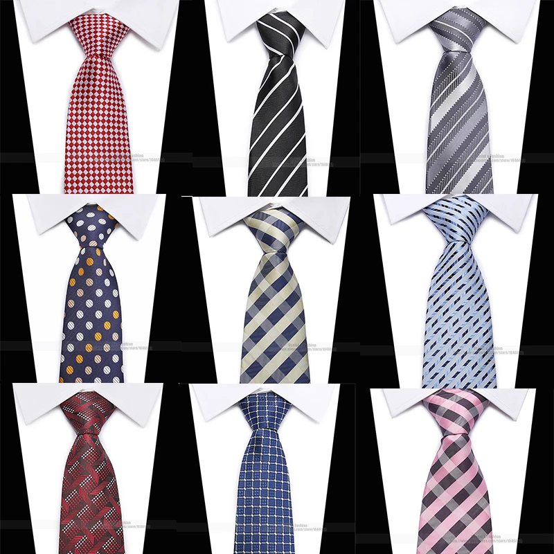 

Brand New Solid Color Tie Red Gold Gray Green Ties For Men Jacquard Woven Silk Neck Tie Suit For Formal Party Wedding