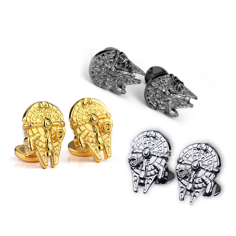 

Movie Jewelry Star Wars Millennium Falcon Cufflinks Men Shirt Cuff Links