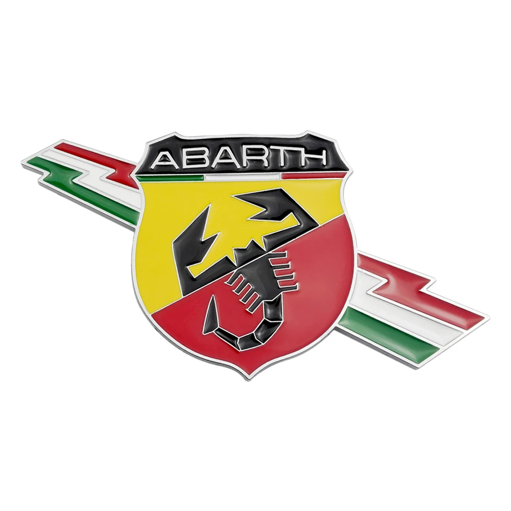 

Automobile Decoration For Abarth 595 500 695 Fiat 500 124 131 124 Spider Punto 1000 204A Metal Auto Emblem Decal Exterior Decor
