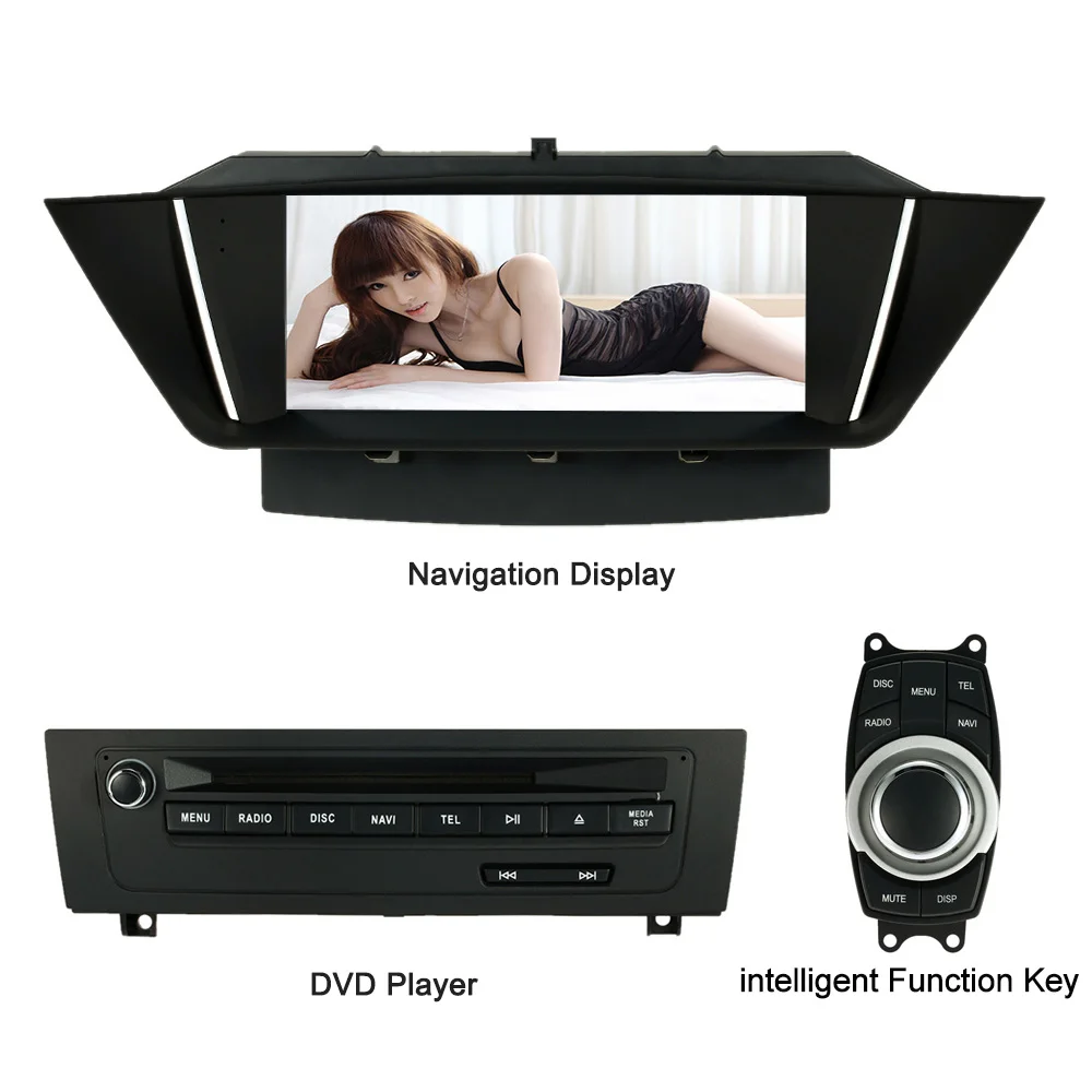 Discount 8.3 Inch HD Touch Screen Car DVD Player GPS Navigation in Dash 2 Din Car Radio Bluetooth for BMW X1 E84 Display+DVD Player 5