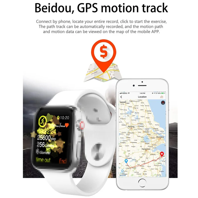 

IWO 9 GPS smart watch IWO 9 1:1 MTK2502C Wrist Smart Watch 44MM Series 4 support wahtsapp twitter message reminder for iphone 6