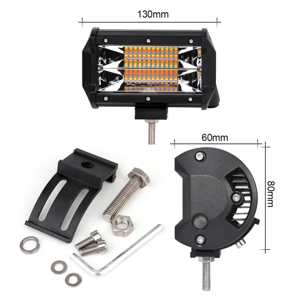 ECAHAYAKU " 36 Вт 5" 72 Вт " 20 Вт 20" 288 Вт Автомобильный светодиодный световой бар 4000 к 6000 К стробоскоп мигающий стиль для внедорожников 4WD лодочные грузовики 12 В