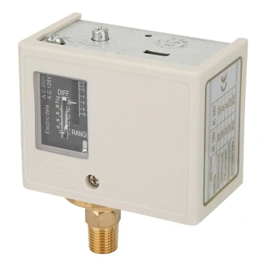 Реле давления PT1/4 дюйма (для России) Eletronic 24V ~ 380V переключатель контроля для