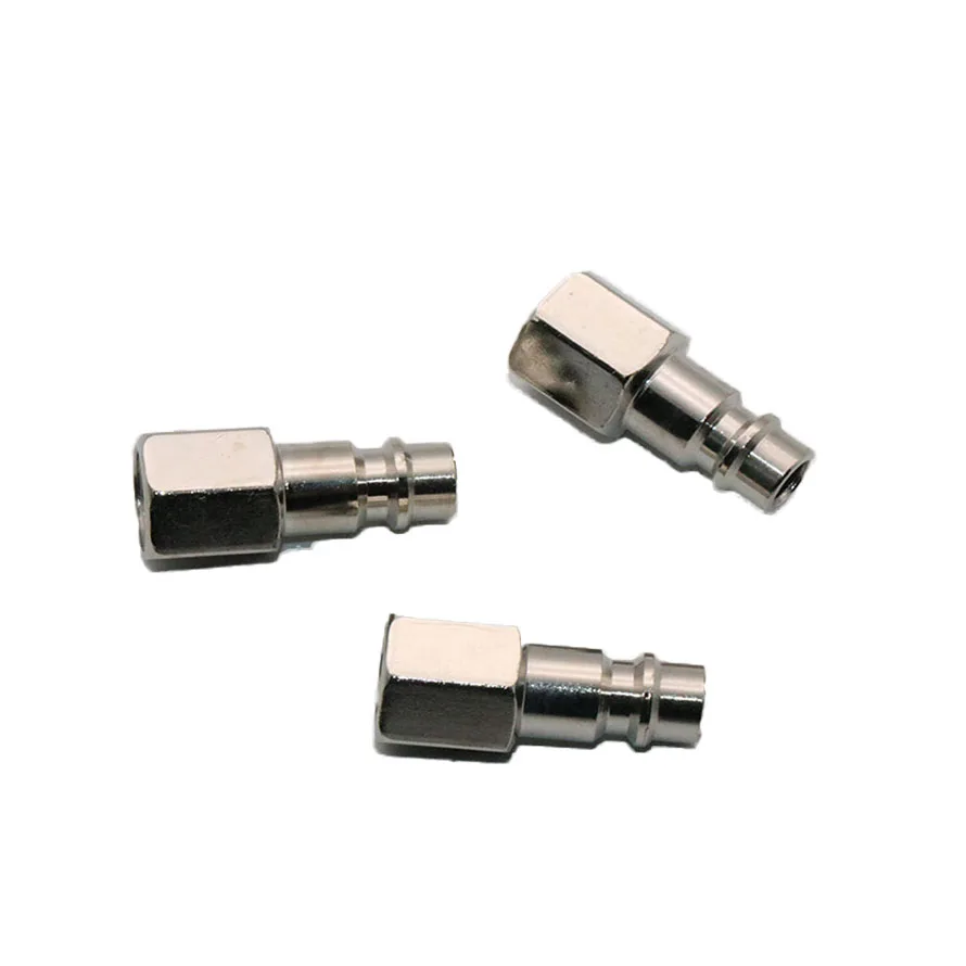 3 PCS 1/4" Female NPT Thread Air Compressor Hose Quick Coupler Plug Fitting European Air Quick