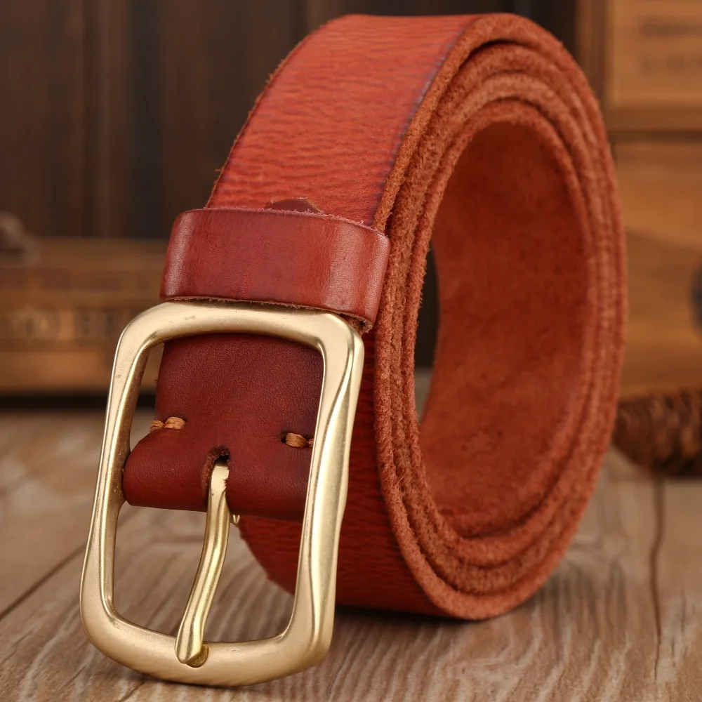 solid brass buckle 2018 full grain 100 genuine leather mens belts