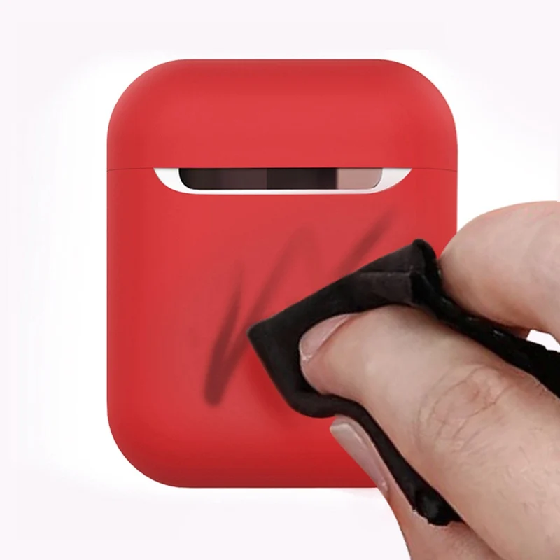 Liquid Silicone Earphone Case For Airpods 1 2 Slim Soft Flexible Washable Protection Earphone Cover For Airpods Bag Dust Plug