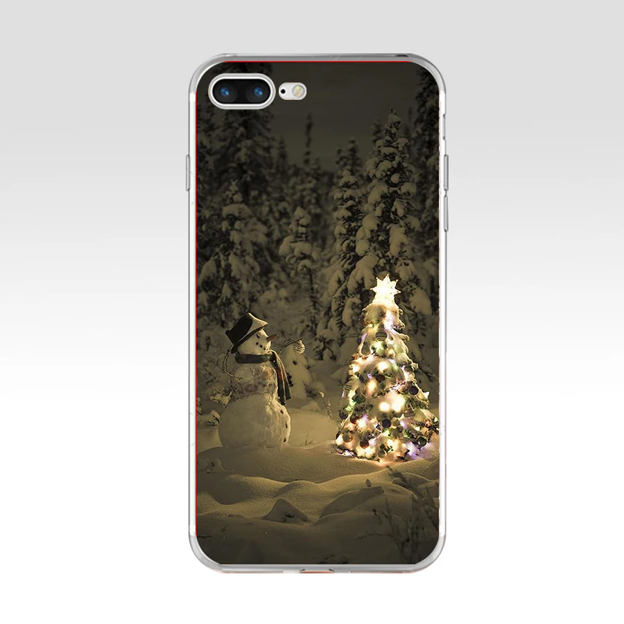 241H анимированный зимний Снеговик Снег Мягкий ТПУ силиконовый чехол для Apple iPhone 6 6s 7 8 plus чехол - Цвет: 17