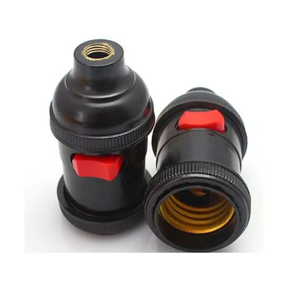 Black Bulb Socket E27 E27 Lamp Holder Caps Bulb Holder Black E27 Black Holder 2 X