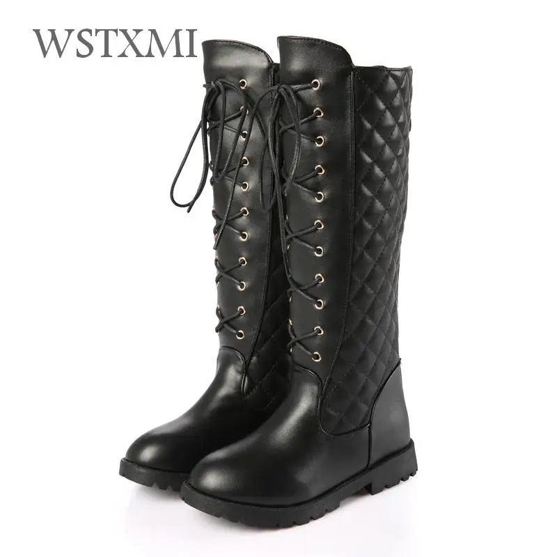New Girls Knee-high Boots Fashion Autumn Winter Fur Kids Shoes for Leather Boots Rubber Non-slip Plush Warm Children Snow Boots цена New Girls Knee-high Boots Fashion Autumn Winter Fur Kids Shoes for Leather Boots Rubber Non-slip Plush Warm Children Snow Boots цены онлайн
