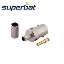 Superbat 10 шт. BNC разъем обжимной разъем для коаксиального кабеля RG58, RG142, LMR195
