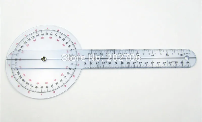 0-300 мм 12 дюймов Гониометр 300 мм пластиковый транспортир медицинский угол Линейки Линейка измерения угла тела