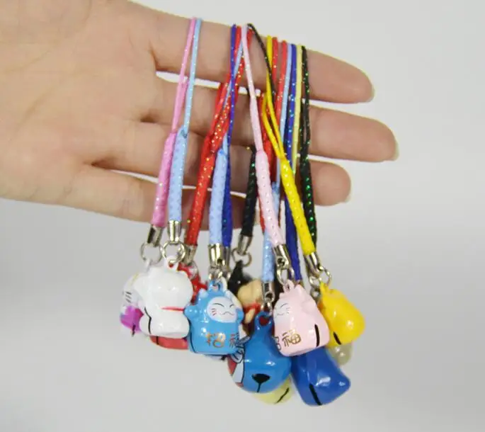 100 шт японского аниме, колокольчики для кошек, рождественские украшения, поделки своими руками, Мультяшные шнурки, аксессуары, колокольчики для ключей
