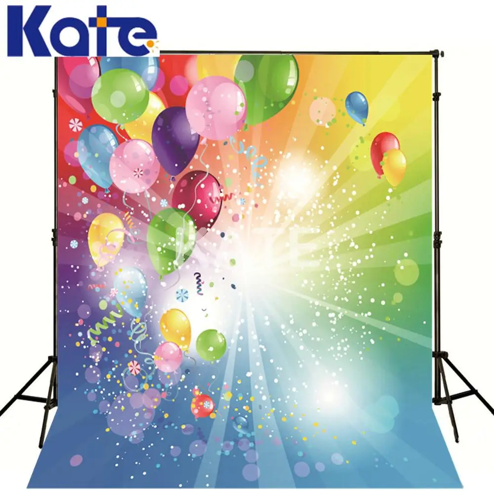 

150*200CM(5*6.5FT)Kate Photography Backdrops Colorful Balloons Fireworks Lighting Kate Background Backdrop