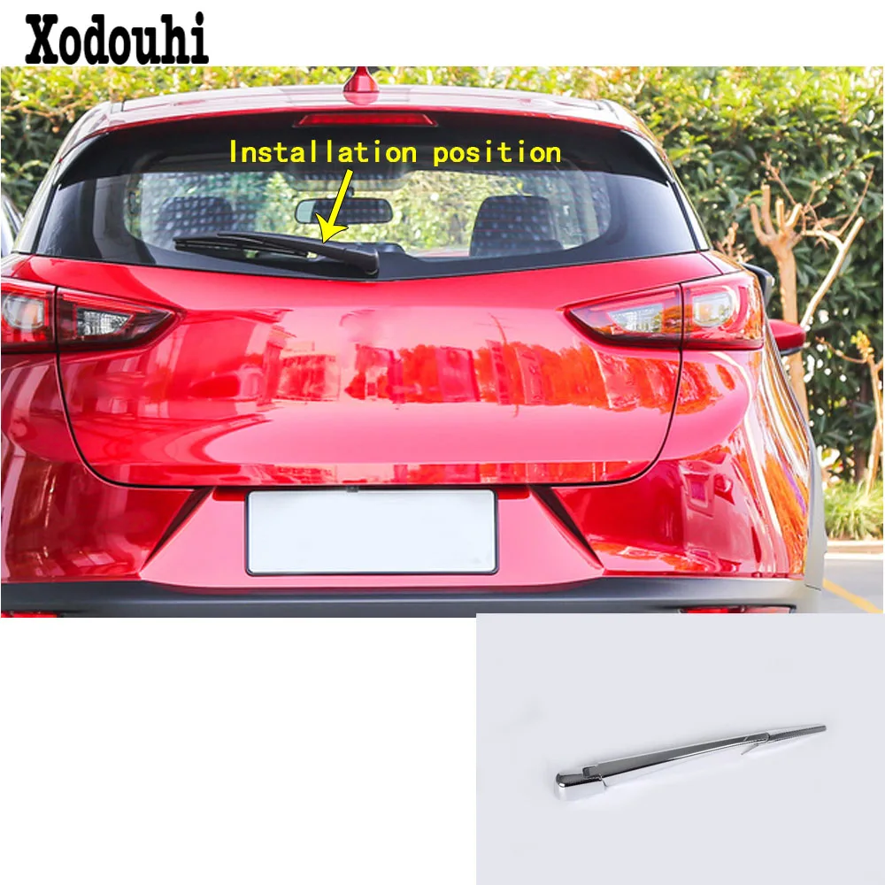 For Mazda CX-3 CX3 2017 2018 2019 2020 2021 Cover Body Trim ABS Chrome Rear Glass Wiper Nozzle Tail Window Frame Molding Parts | Автомобили