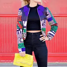 Jacket Women Autumn Floral Printed Jacket Women Coat Casual Baseball Jacket Zipper Basic Outerwear Winter Coats WS1791X pink random floral printed jacket