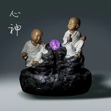 Индивидуальные китайский дзен монах фонтаны мелкие бытовые украшения Смола ремесла завод в Шэньчжэнь, Гуандун