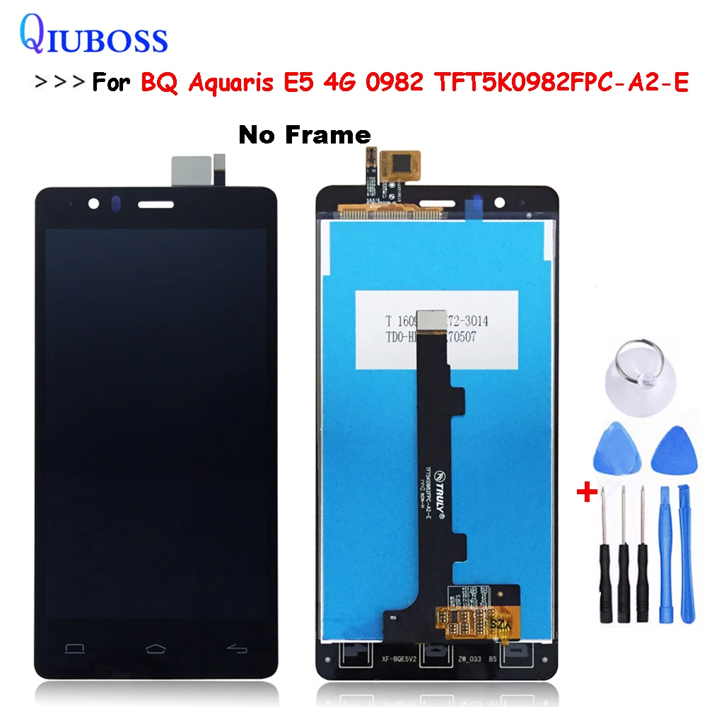 Для BQ Aquaris E5 4G 0982 TFT5K0982FPC A2 E ЖК дисплей с сенсорным экраном дигитайзер +