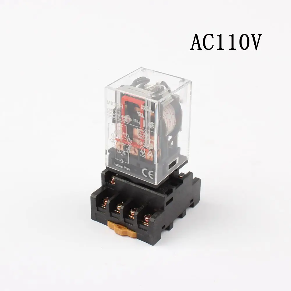 11-Pin MK3P-I Power Relay DPDT With Plug-In Terminal Socket