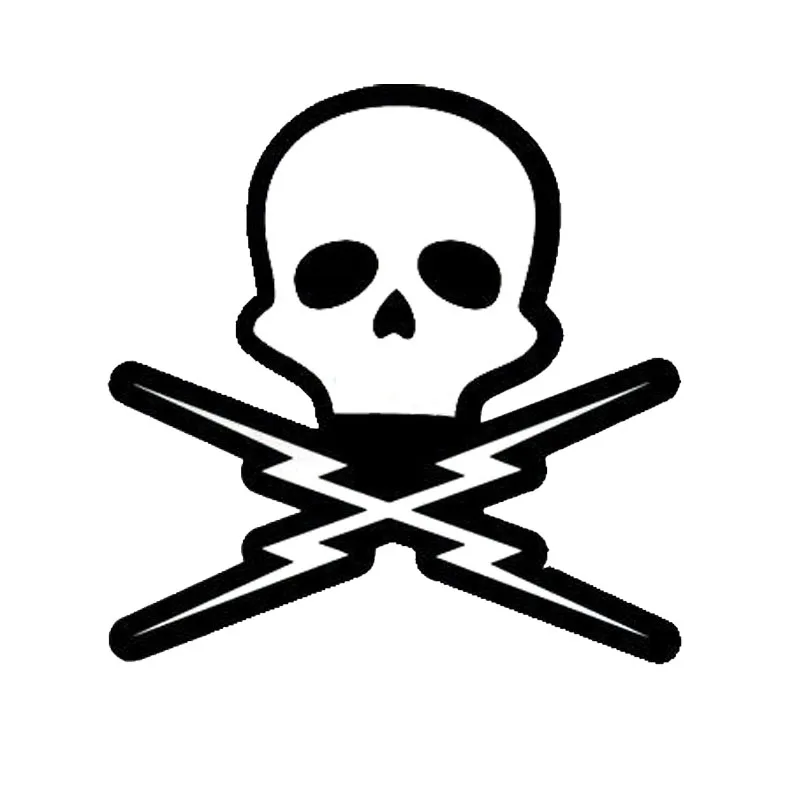 

Tancredy 1 Pcs 15*15.2CM Car Stickers car styling Death Proof Skull Reflective Vinyl Motorcycle Decals car decor stickers