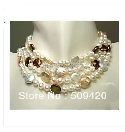 

Free Shipping>>>Noblest genuine coin pearl necklace 80"Noblest genuine coin pearl necklace 80