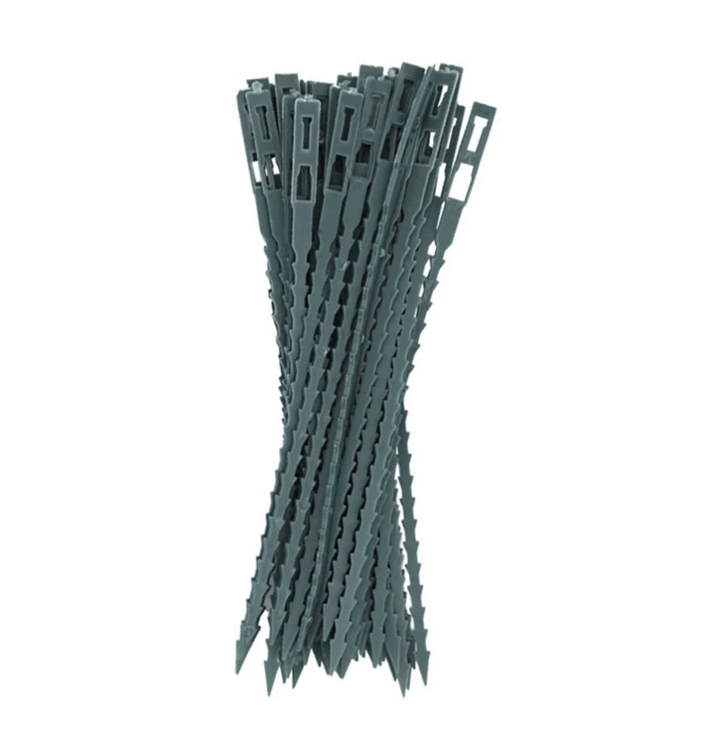 50 шт./лот, регулируемый пластиковый многоразовый кабель для садового скалолазания, поддержка деревьев, садовые этикетки, инструмент для посадки