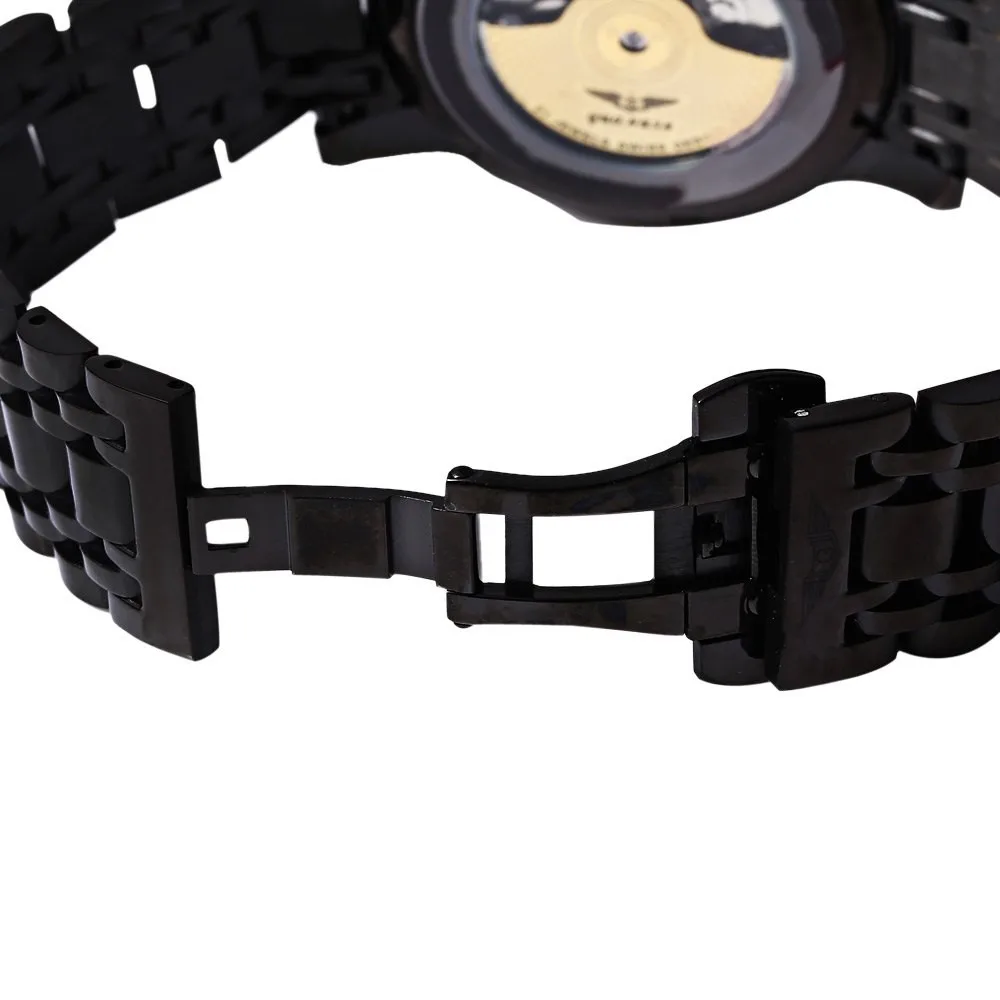 GUANQIN GJ16003 водонепроницаемые мужские японские Модные кварцевые часы с ремешком из нержавеющей стали рабочие суб-циферблаты