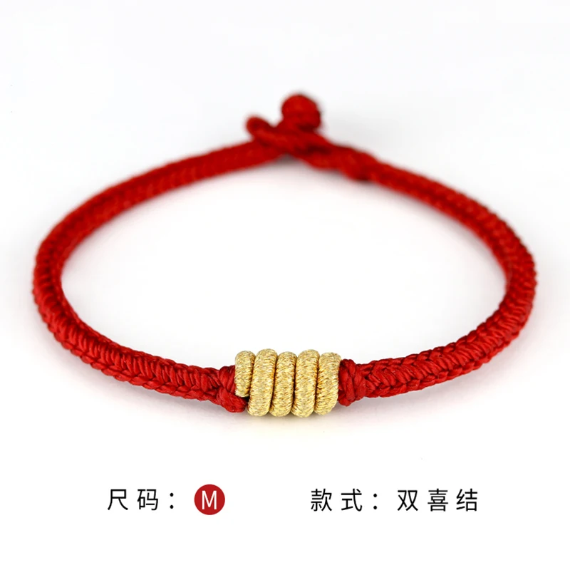 Tangfoo традиционный Heding белый браслет, приносящий удачу веревочные браслеты канцелярские свитки подарки на день рождения для детей красный ручной ткачество - Цвет: 4