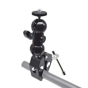 

Super Clamp with Multi-Functional Magic Arm Double Ball Head Mount w/1/4-20 Thread Hot Shoe Adapter Compatible For DSLR Cameras,