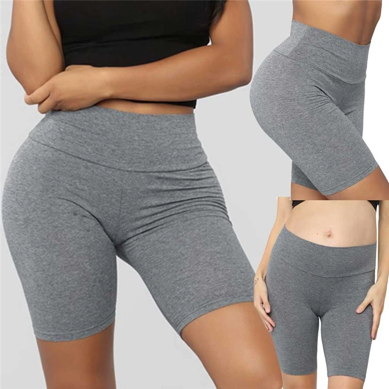 High Waist Elasticity Yoga Shorts Sport Leggings Workout Out Pocket Leggings Fitness Sports Gym Running Yoga Athletic Shorts A