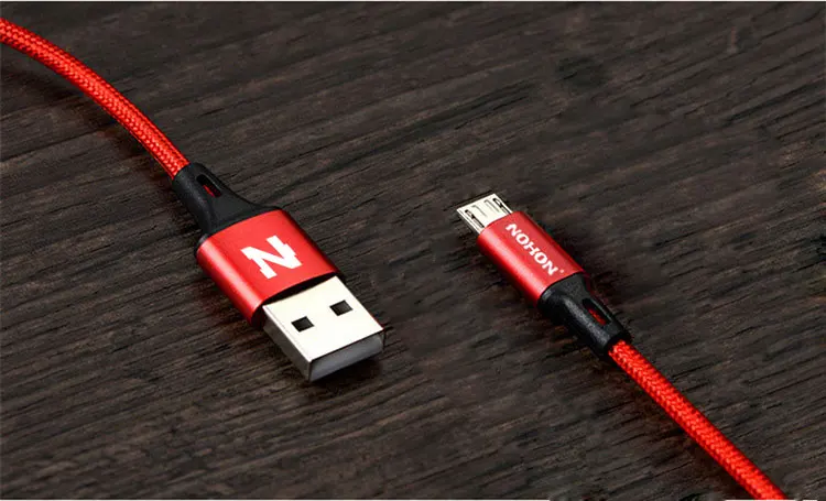 NOHON Mirco USB нейлоновый кабель для samsung Xiaomi LG Quick Charge Mirco USB кабели Android провод для зарядки мобильного телефона шнур для передачи данных 1 м