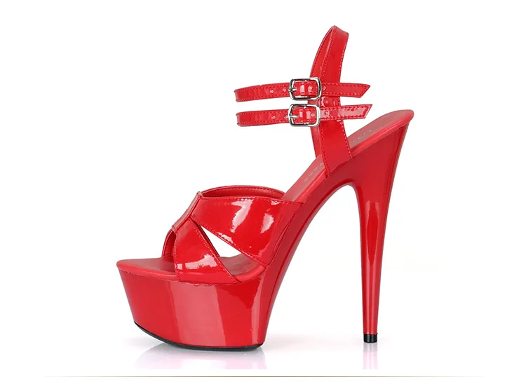 Shoes Women 2018 Summer New ultra-thin 15 cm High-heeled Platform Sandals Party Shoes Silver Shoes Catwalk Models Size 34-44