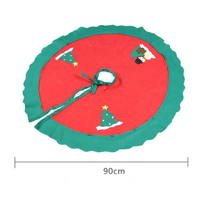 Горячие нетканые маленький олень Рождественская елка юбки Рождественская елка украшения Рождественская елка покрытие вечерние украшения красный зеленый подарок