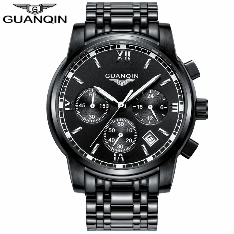  2017 GUANQIN Watch Men Big Dail Sapphire Anti-Scratch Quartz Watch Luminous Date Men Watches Fashion Wristwatch Mens (4)