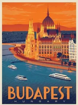 

Retro Budapest Hungary Vintage Travel Photo SILK POSTER Decorative Wall painting 24x36inch