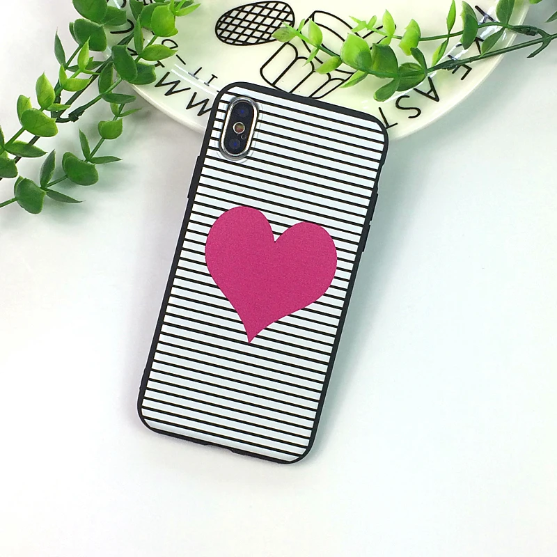05 Теплый чехол для телефона с сердечком для iphone 7, 8 Plus, X, 6 s, чехол для iphone 6 Plus, XR, XS Max, матовый мягкий чехол для задней панели - Цвет: 05