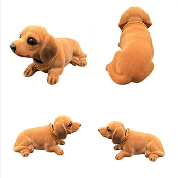 

Car Styling Nodding Dog Cute Dachshund Doll Car Ornament Bobblehead Dog Auto Dashboard Rocking Head Dog Car Interior Decoration