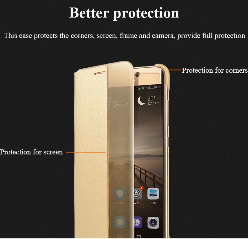 Умный чехол для huawei P20 P 20 Pro флип умный с окошком просмотра телефона s mate 10 P10 Plus 9