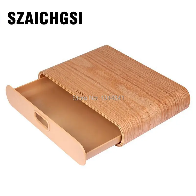 

SZAICHGSI Multi-bracket Wooden Monitor Stand Drawer cradle for iphone 7 6 5 for apple iMac for desktop PC monitor wholesale 5pcs